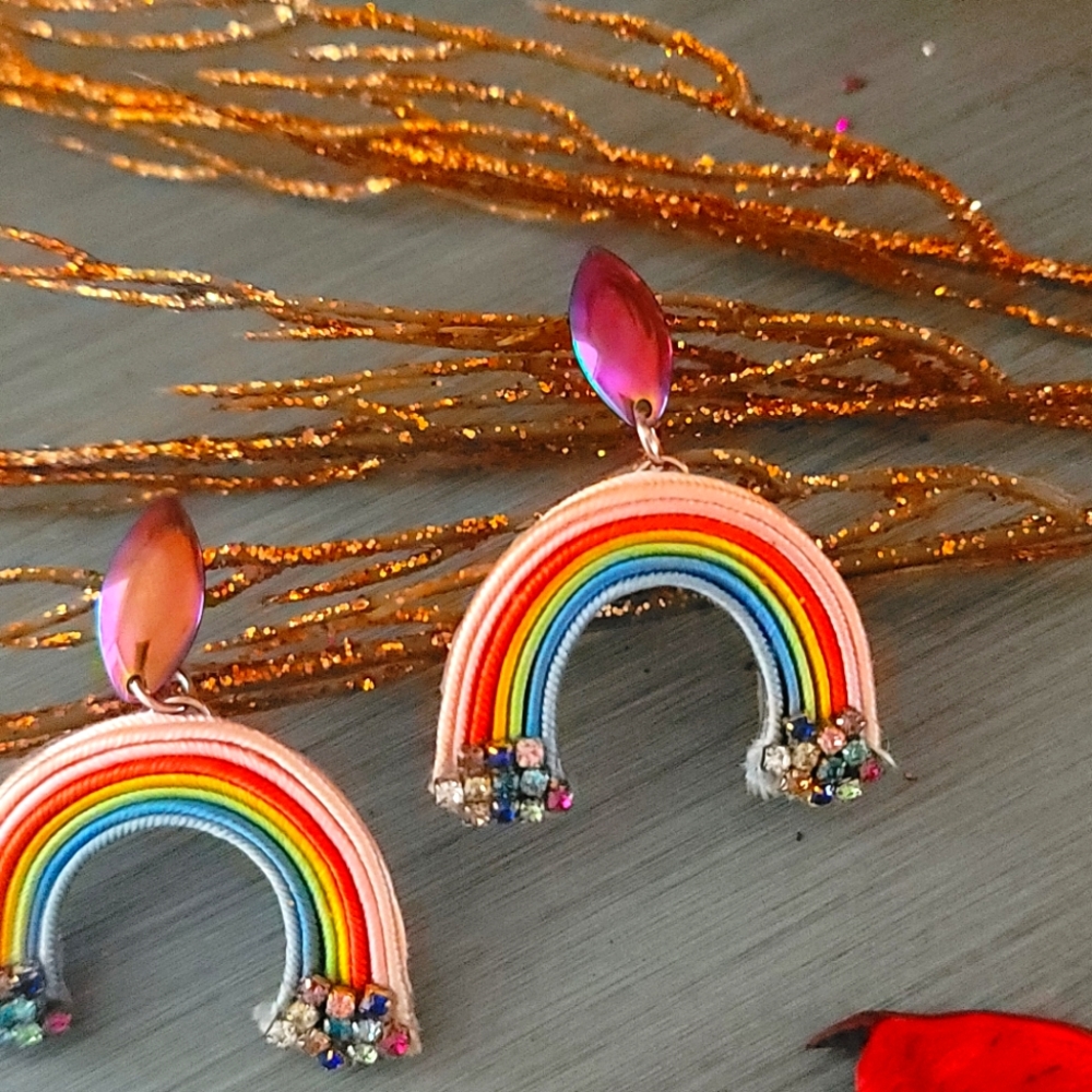 Raimbow Hand-made earrings